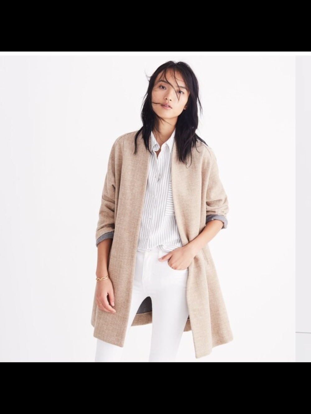 Madewell Stanza Herringbone Coat